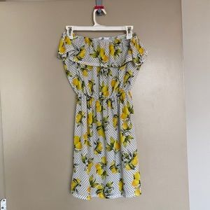 Lemon print summer dress